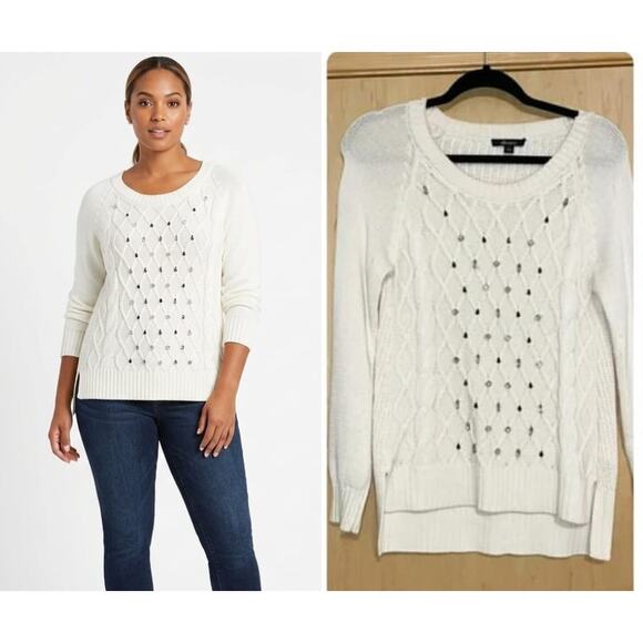 Ella Moss Sweaters - Ella Moss Ivory Jersey Sweater
